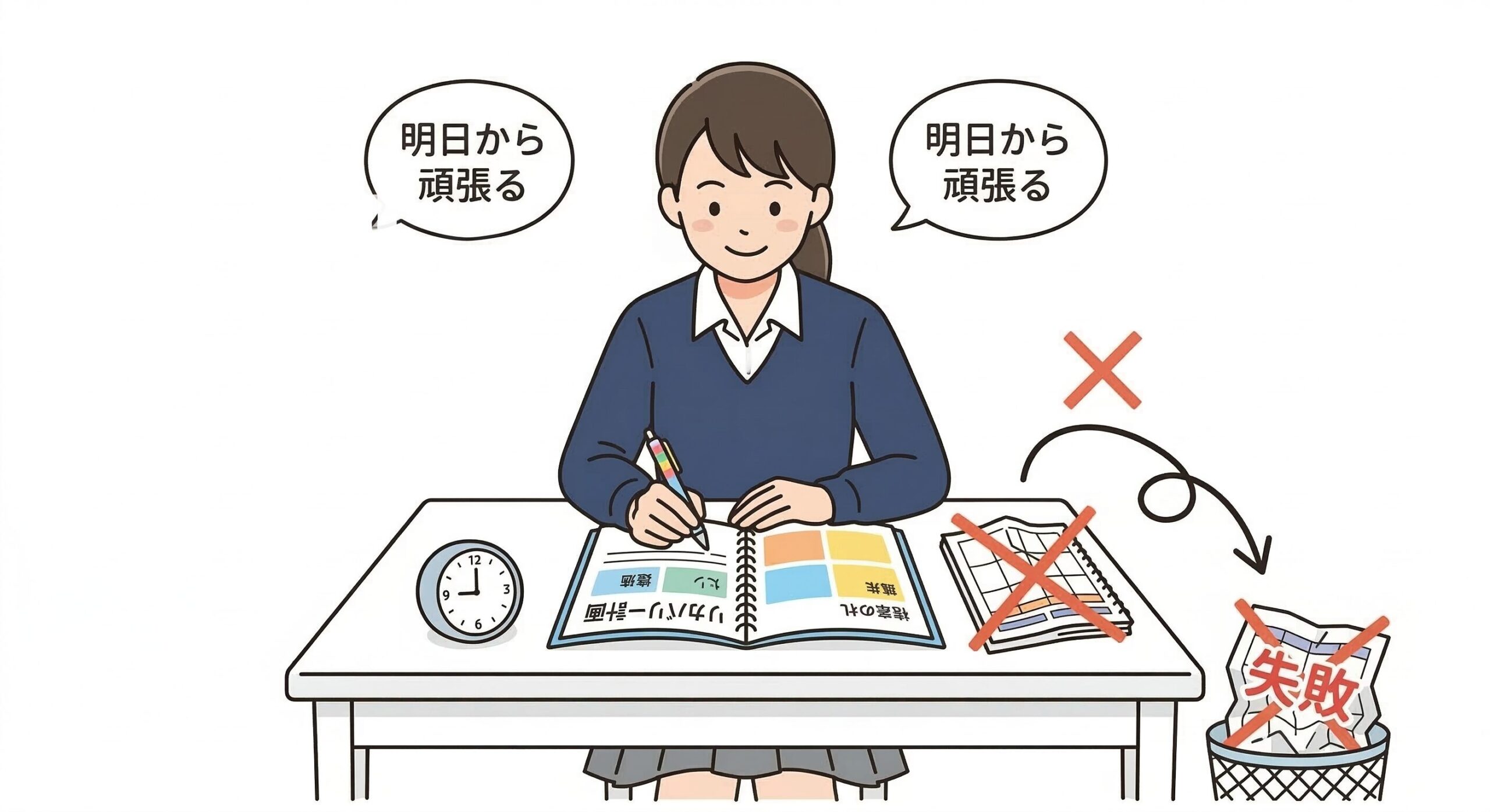 休日何時間勉強すべき？理想の予定例